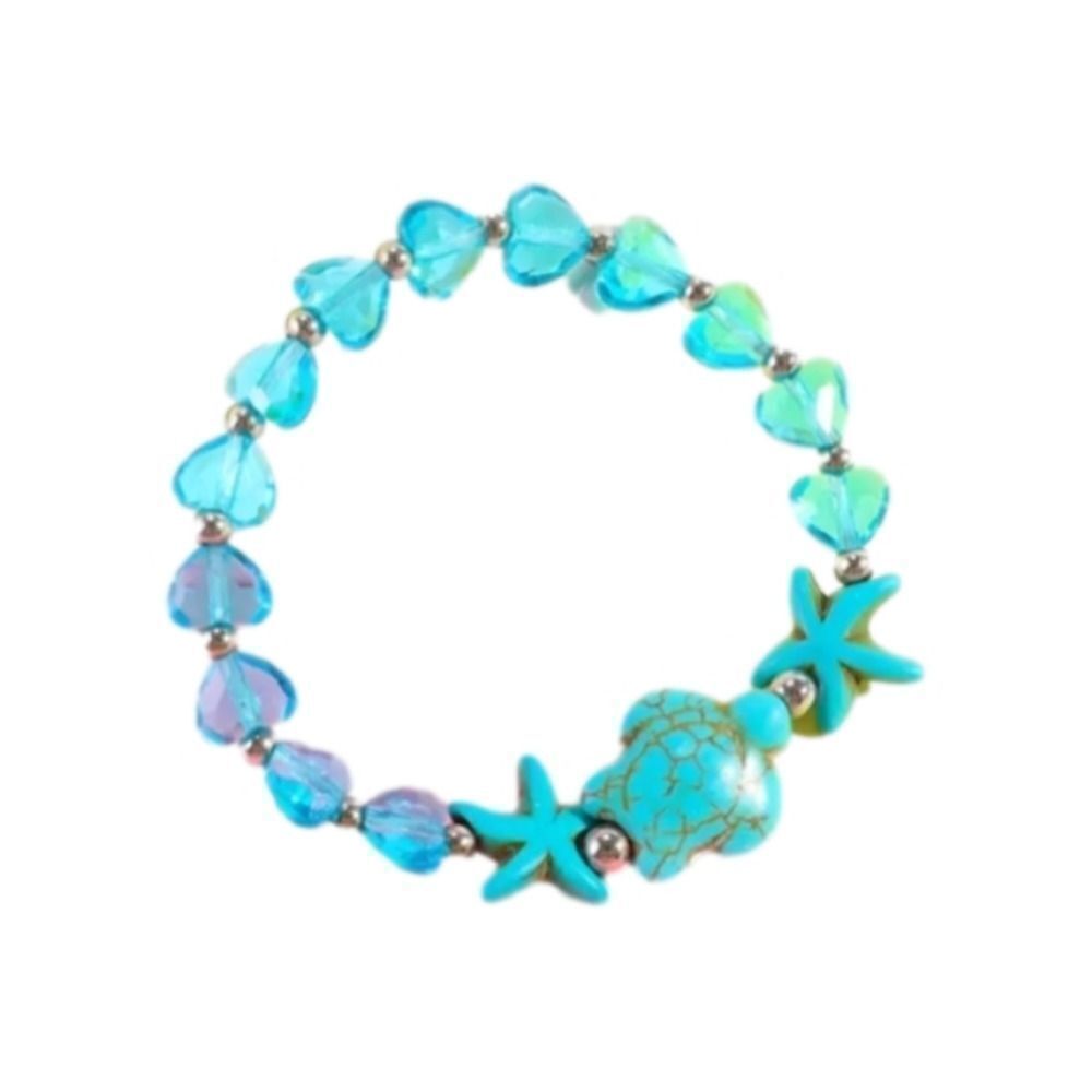 Girls Turtle starfish charm bracelet